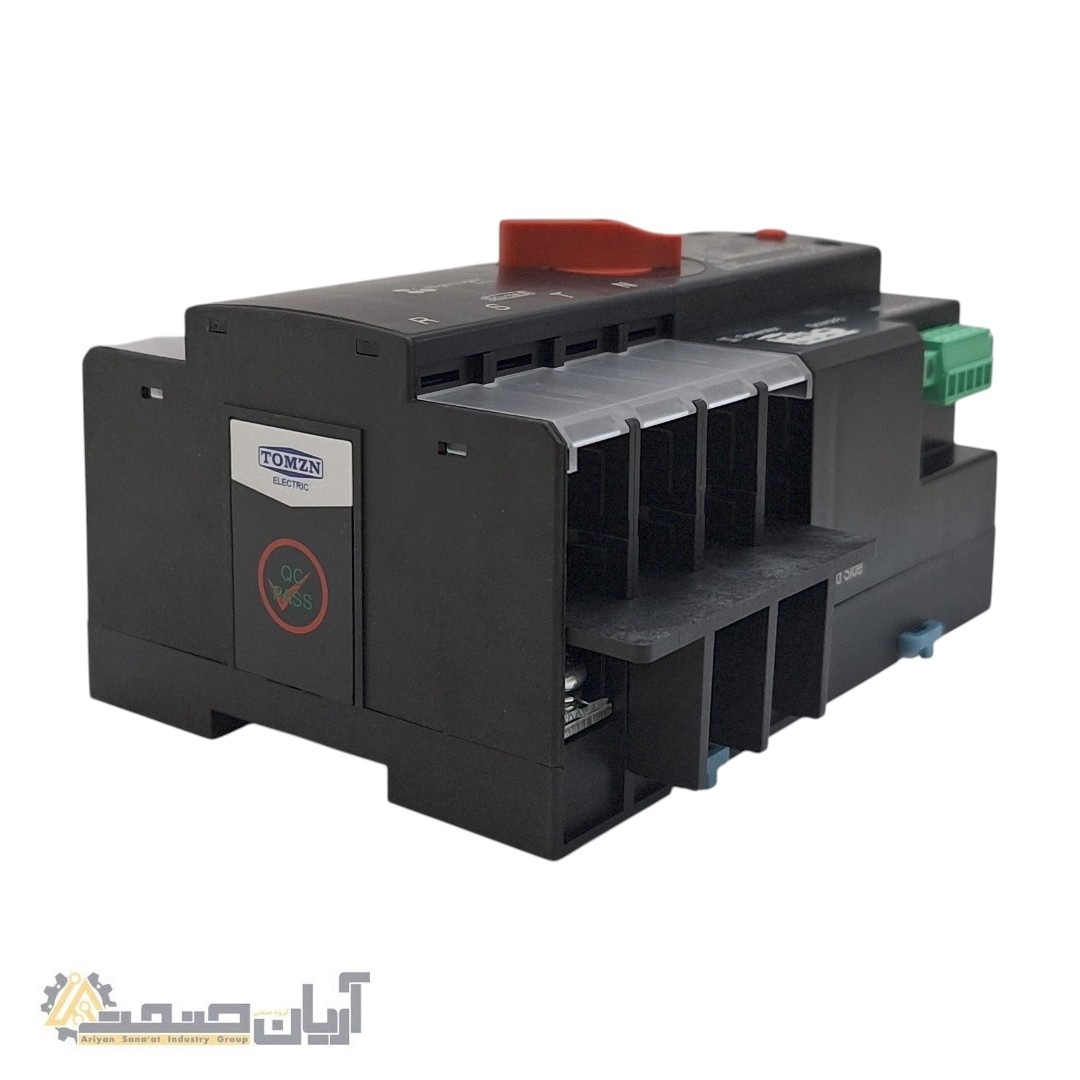  ATS سه فاز 100 آمپر TOMZN TOQ7-100/4 | کلید انتقال اتوماتیک برق شهر و ژنراتور 4 پل 