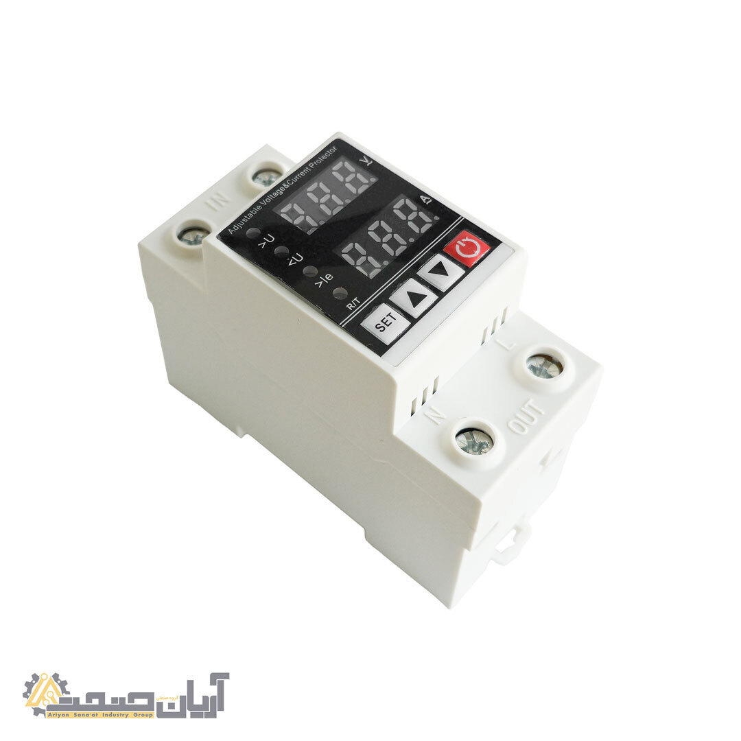  محافظ تکفاز ولتاژ و جریان قابل تنظیم با نمایشگر/63آمپر(نصب داخل جعبه فیوز ) 