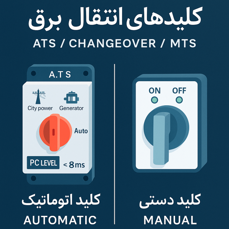 معرفی و مقایسه کلیدهای انتقال برق (Changeover Switch) اتوماتیک و دستی