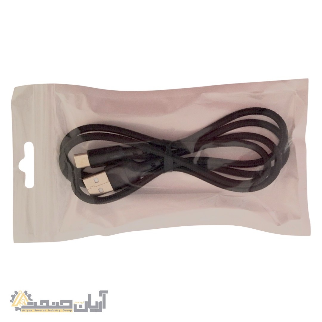  کابل شارژ کنفی Typeکابل Type C به USB A، کابل شارژ کنفی تایپ سی، کابل 3 آمپر USB، کابل شارژ سریع Typ A به Type C یک متری 