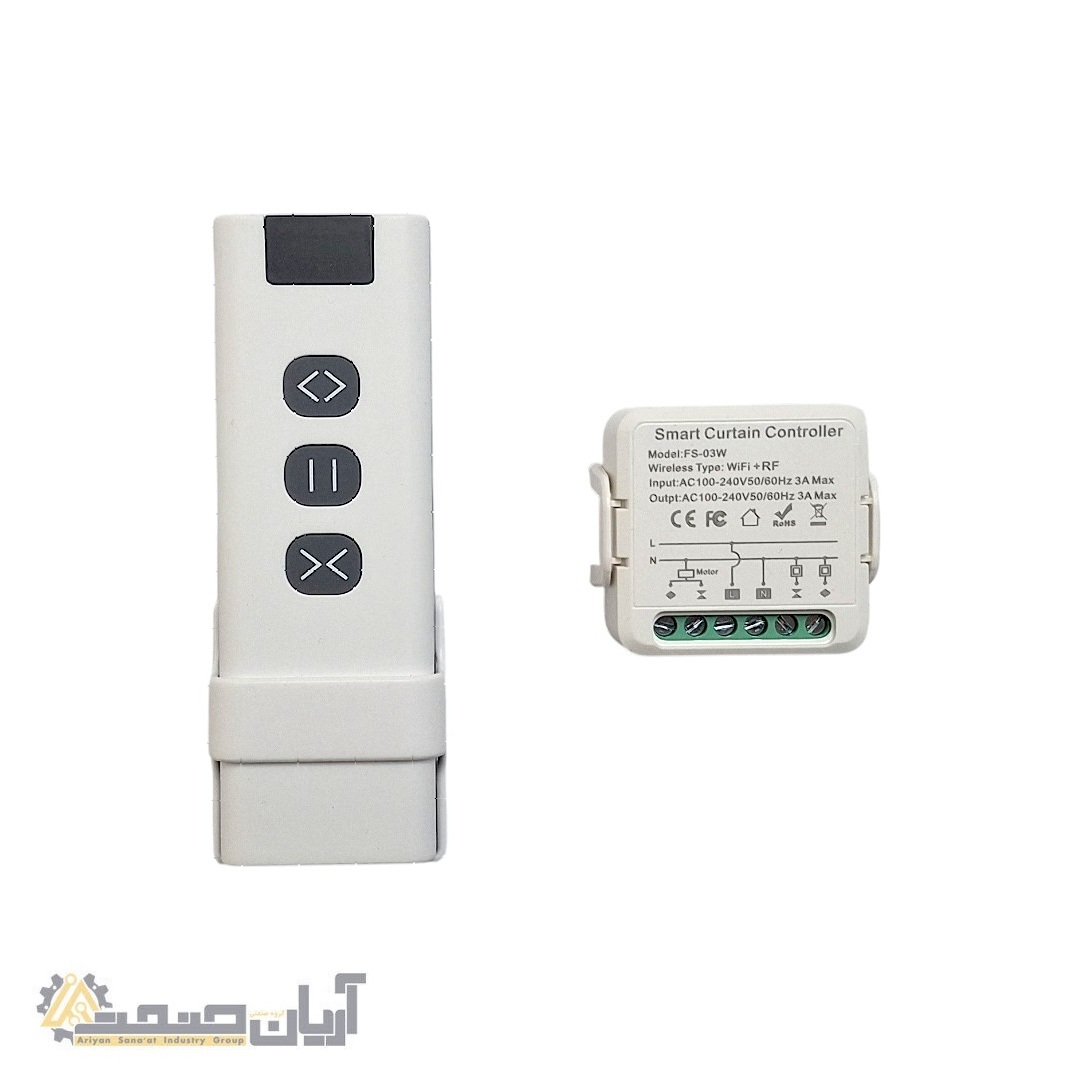 کنترلر هوشمند پرده تویا | Tuya Smart Curtain Controller با وای‌فای، ریموت و کنترل صوتی