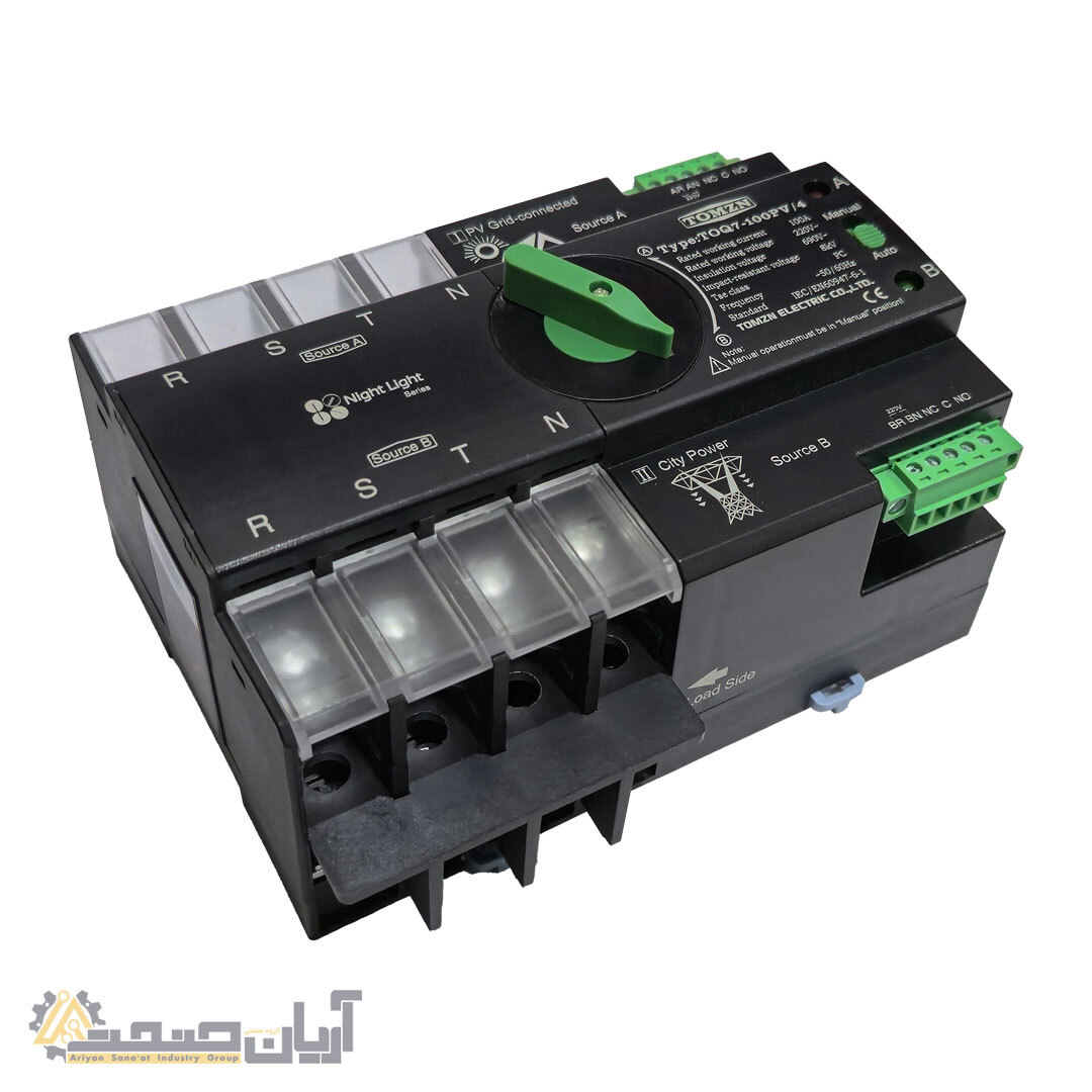  کلید اتوماتیک انتقال برق سه‌فاز خورشیدی 100 آمپر ، PV Automatic Transfer & Changeover Switch (ATS) 3 Phase 100A 