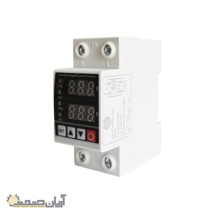 محافظ تکفاز ولتاژ و جریان قابل تنظیم با نمایشگر/63آمپر(نصب داخل جعبه فیوز )