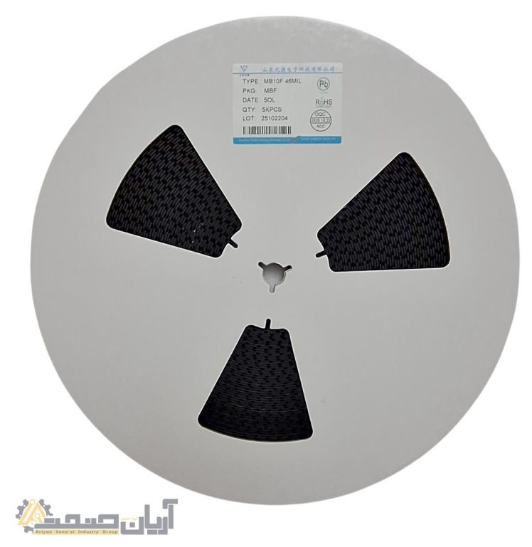 پل دیود SMD مدل MB10F سایز 46mil یک‌سوساز 1A ولتاژ 1000V