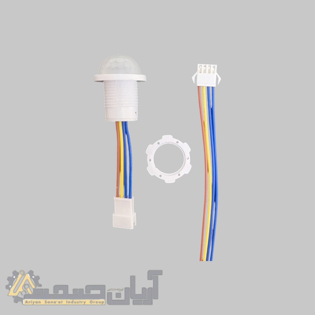  سنسور PIR دقت بالا با برد 6 متر و تأخیر 60 ثانیه مخصوص چراغ‌های LED تا 60 وات 