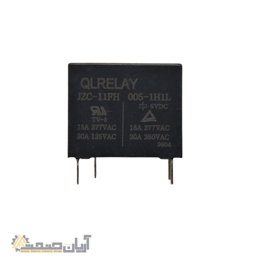  رله قدرت 20 آمپر 5 ولت QLRELAY JZC-11FH-005-1H1L | رله PCB صنعتی SPST-NO 