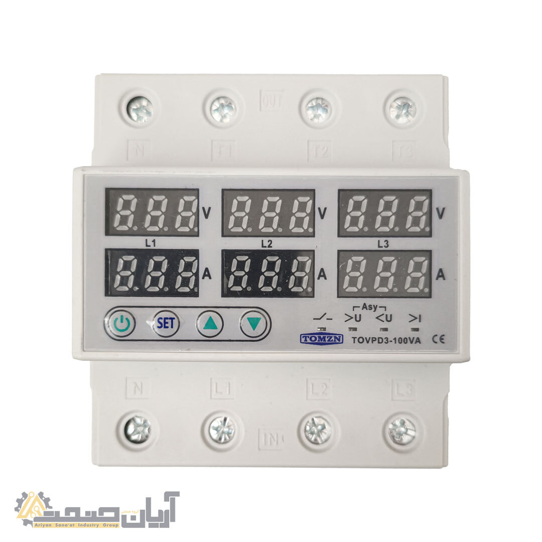  محافظ ولتاژ و جریان سه فاز 100 آمپر 