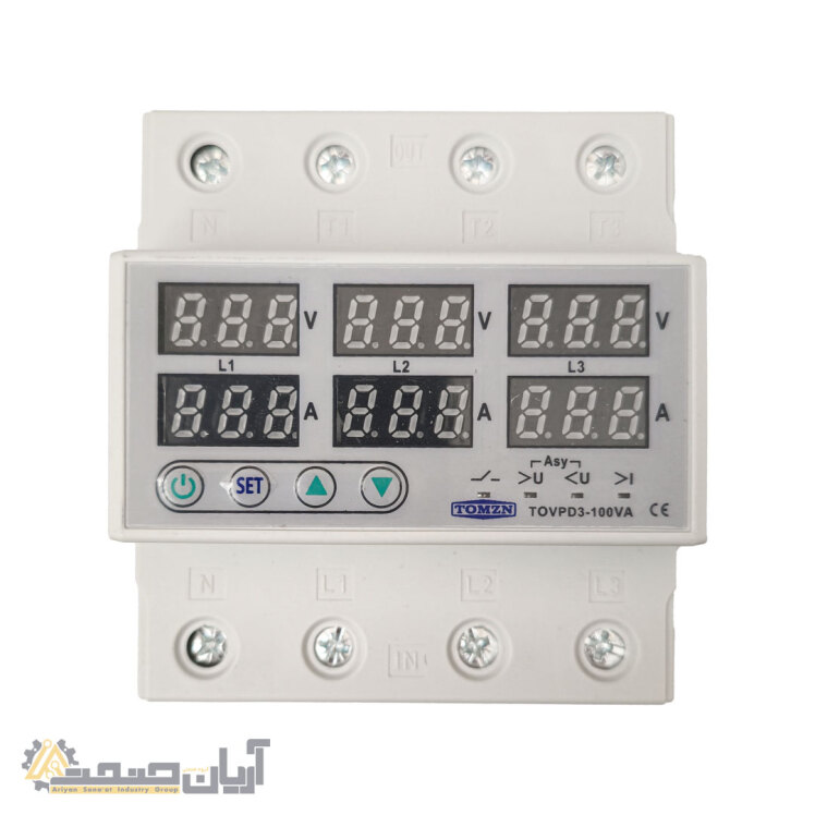 محافظ ولتاژ و جریان سه فاز 100 آمپر